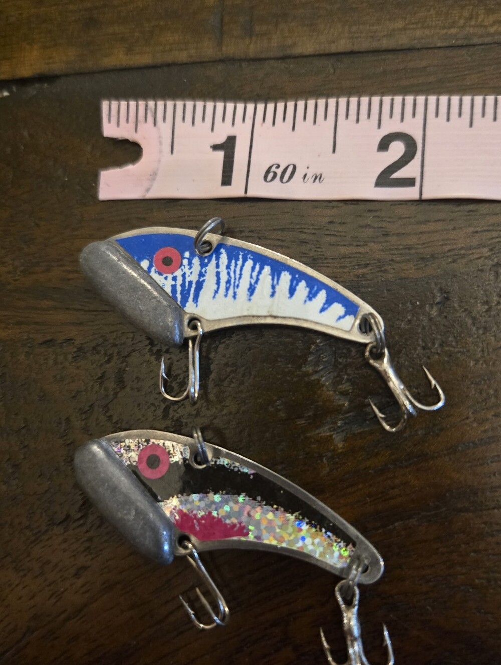 Sonar Blade baits, specifically metallic crankbait lures Holographic